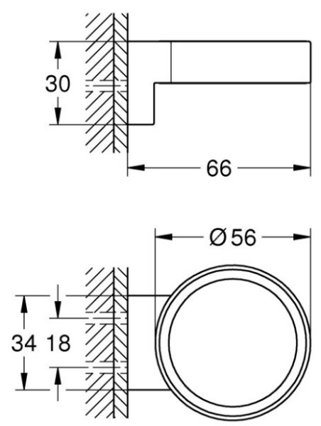 Держатель для стакана/дозатора жидкого мыла GROHE Selection 41217KF0 (черный матовый)